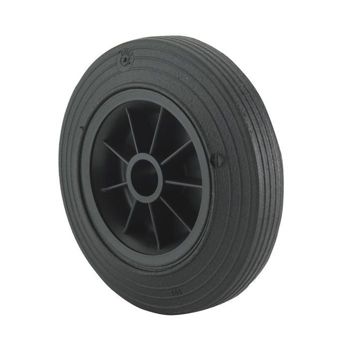 Wheel Barrow Spare Solid Wheel – Puncture-Proof Replacement Wheel for Site Barrows, Durable Solid Rubber Tyre and Heavy Duty Hub